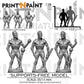 
3pc Laboratory Zombies – Undead Experiment Miniature Set – 28mm 32mm 35mm Scale – Tabletop RPG Figures for DnD & Pathfinder – Gray PLA –PnP