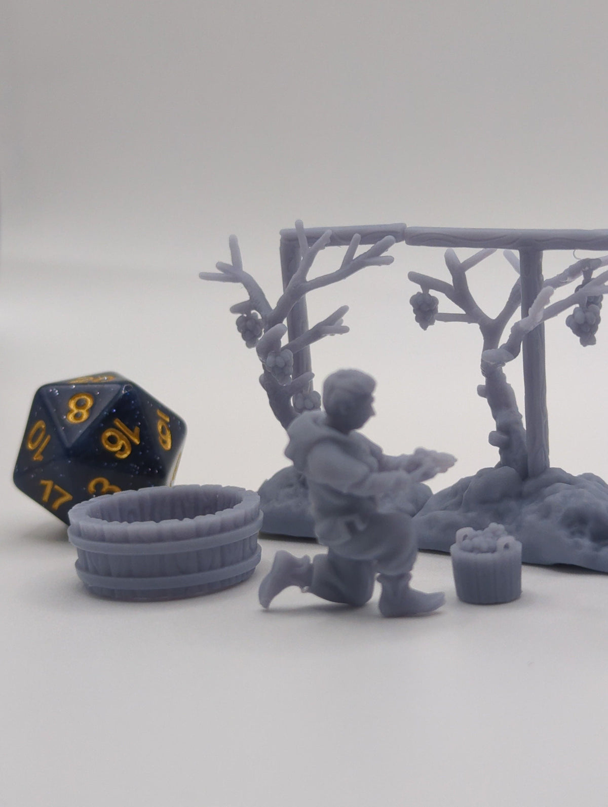 
Vineyard Winemakers Set for DnD, Dungeons and Dragons, Vineyard Scenes, TTRPG Miniature, Wargames Tabletop Games, 28/32mm - Tiny Furniture