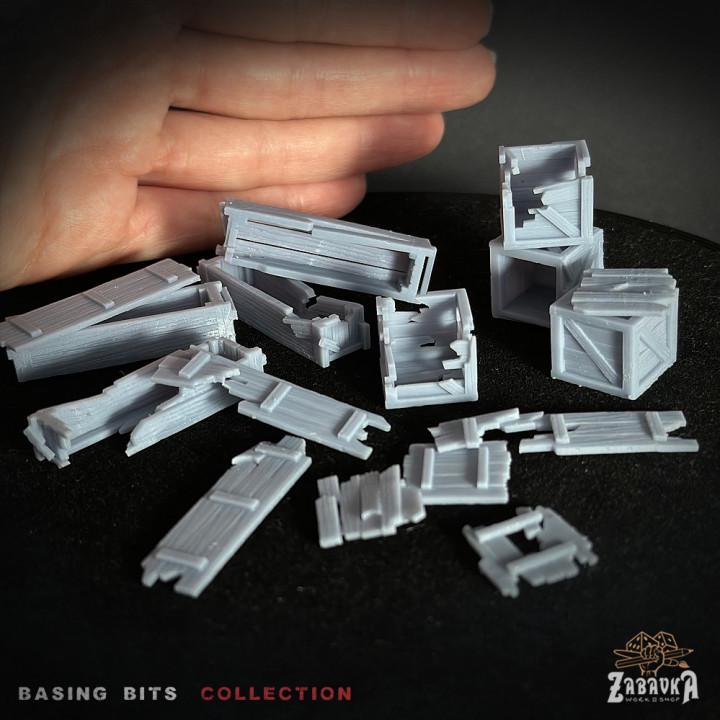 
16pc Small Wooden Boxes - Basing Bits 28mm/32mm Fantasy Wargaming TTRPG Basing Materials Rustic Storage Miniatures Warehouse ScatterZbW