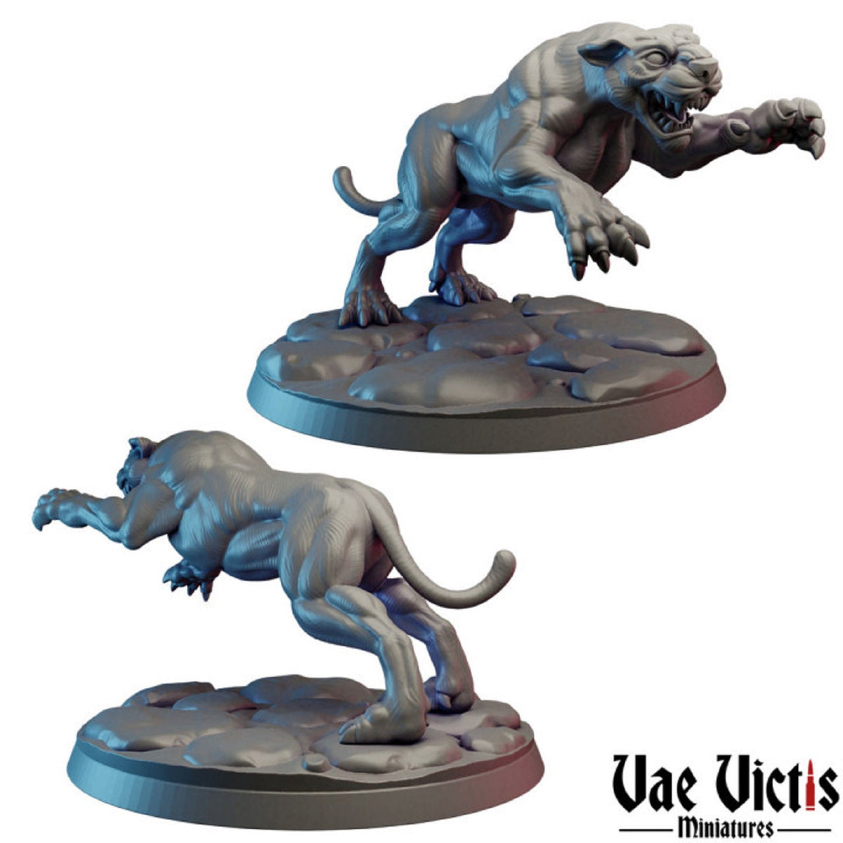 
Panther Miniature, Dungeons and Dragons, DnD, Pathfinder, Scatter, Fantasy Tabletop RPG, Vae Victis Miniatures