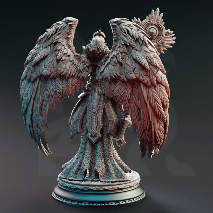 
Aasimar Angelic Cleric Dungeons and Dragons Angel Warrior Spellcaster Mini RPG Tabletop Miniature DnD Mage Pathfinder 5e DnD Elysia - DmS