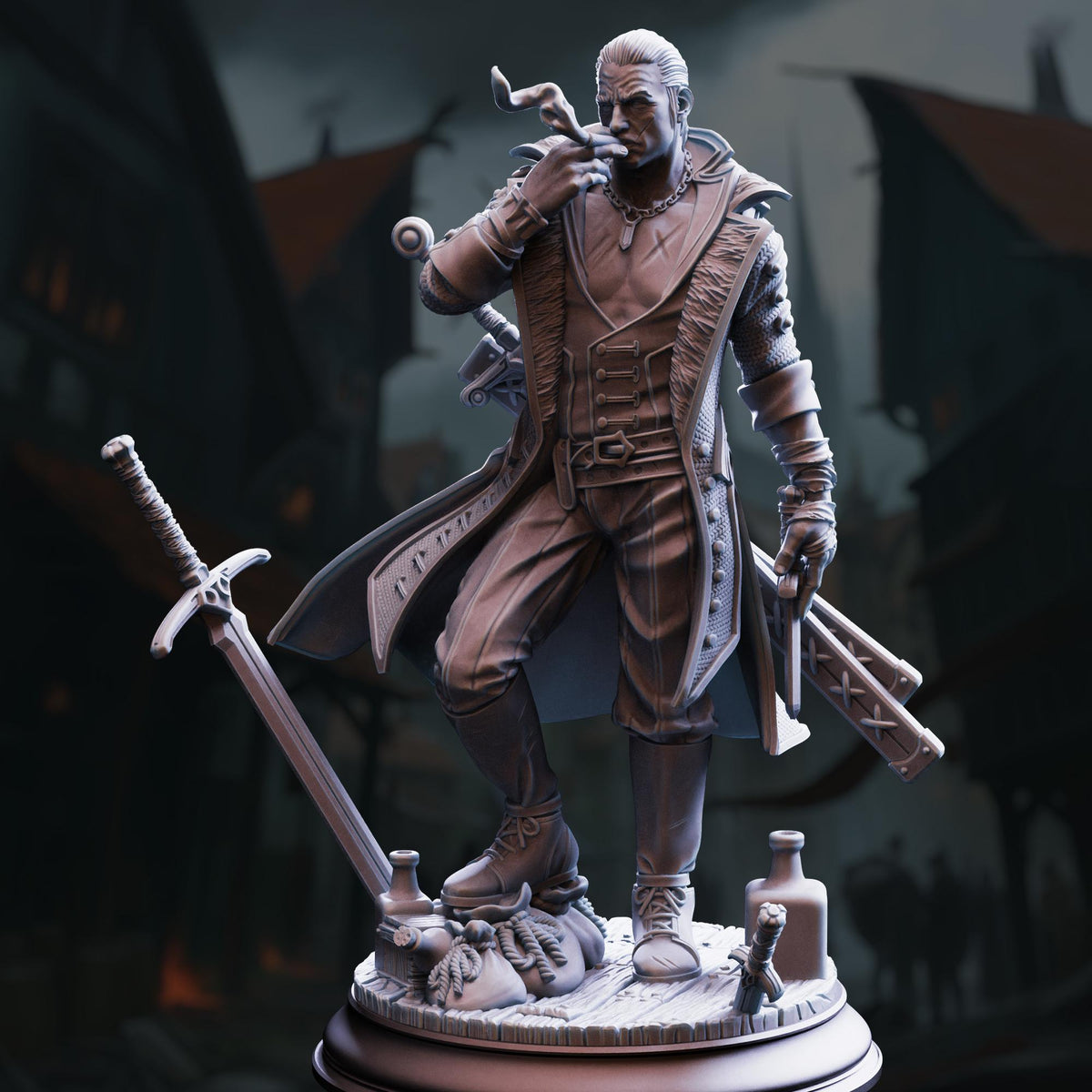 
Hex Hunter Mob Boss Vincent Nightingale Dungeons and Dragons 28mm/32mm/38mm Mini RPG Tabletop Miniature DnD Painting Pathfinder 5e DnD - DmS