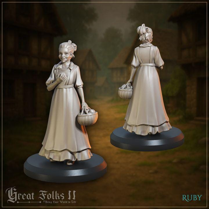 
3 Pc Countryside Children Miniatures for