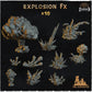 
10pc Explosion FX (Basing Bits 2.0) 28mm/32mm TTRPG Wave Explosion Miniatures Smoke Scatter Fire Elements FX Explosive Wargaming SceneryZbW