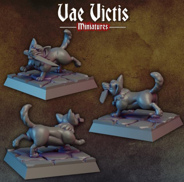 
Corgi with a knife DnD Dungeons and Dragons 28mm/32mm Battle dog for TTRPG Wargames Dog Warrior