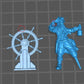 
Peg Leg Pirate DnD Dungeons and Dragons 28mm/32mm TTRPG Wargame Scatter Terrain Pirate Ship Wheel Fantasy Wargame Miniatures