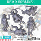 
5pc Dead Goblins DnD Dungeons and Dragons Tabletop RPG Minis 28mm 32mm Casualty Markers Corpse Miniatures Pathfinder Fantasy RPG