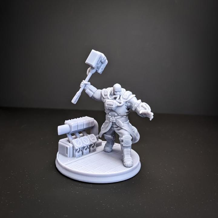 
Dima - Kovlova Military Leader (Iron Guard Collection) | 28mm/32mm TTRPG Sci-fi Dieselpunk Hero Army General Genetically Enhanced Soldier