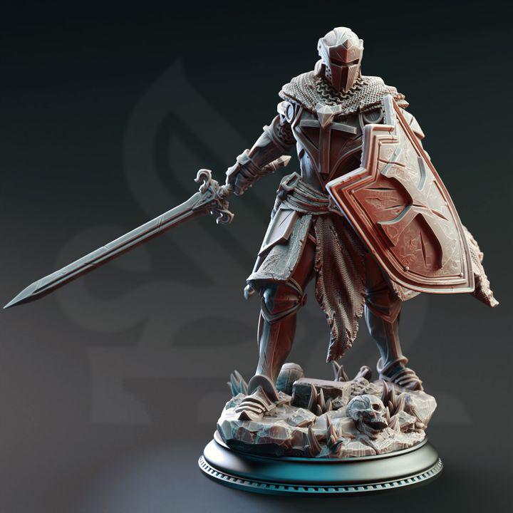 
Cursed Paladin Miniature Dungeons and Dragons 28mm/32mm/38mm Mini RPG Tabletop Miniature DnD Painting Pathfinder 5e DnD Leopold - DmS