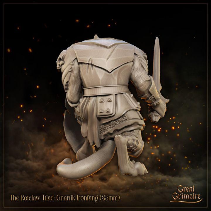 
The Rotclaw Triad Dungeons and Dragons 28mm/32mm/38mm Mini RPG Tabletop Miniature DnD Painting Pathfinder 5e DnD - GG