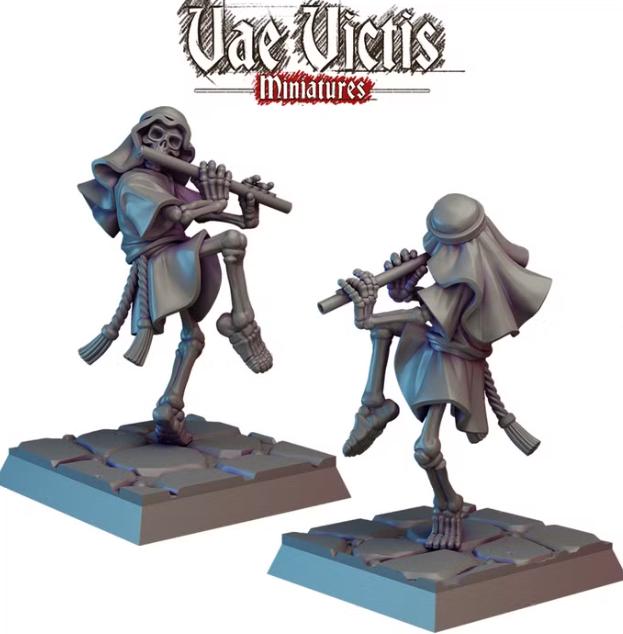 
Undead flute player 02 for DnD Dungeons and Dragons 28mm/32mm Scale TTRPG Fantasy Figurine
