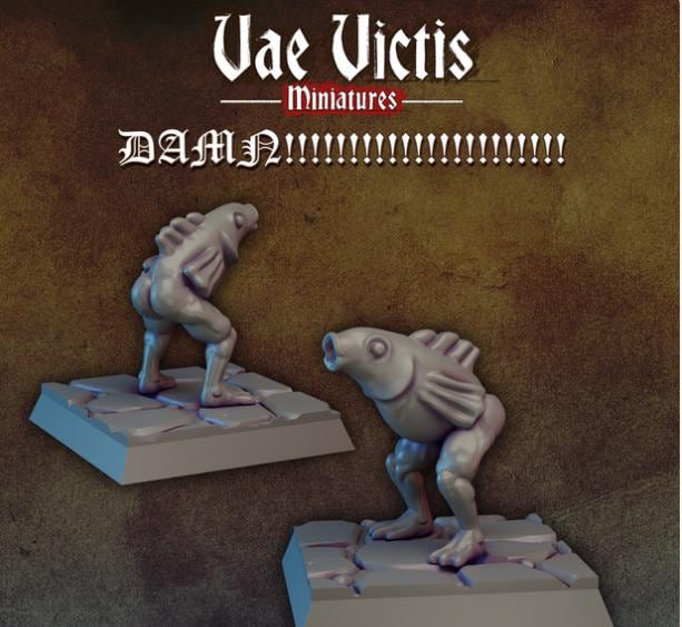 
Funny Character Fishman NPC for DnD Dungeons and Dragons 28mm/32mm Scale TTRPG Wargame Figurine Gift for DM Funny Miniatures
