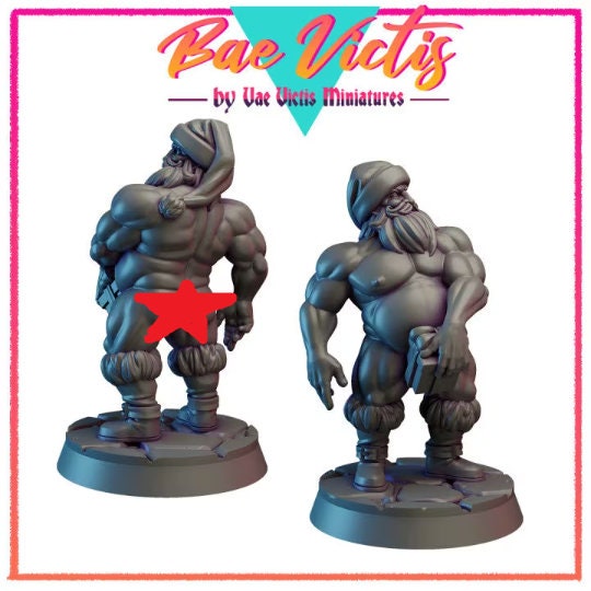 
Santa Miniature, Bae Victis, Gift for DM, Christmas Gifts for DM, DnD Christmas, Dungeons and Dragons, Pathfinder, Tabletop RPG 28mm