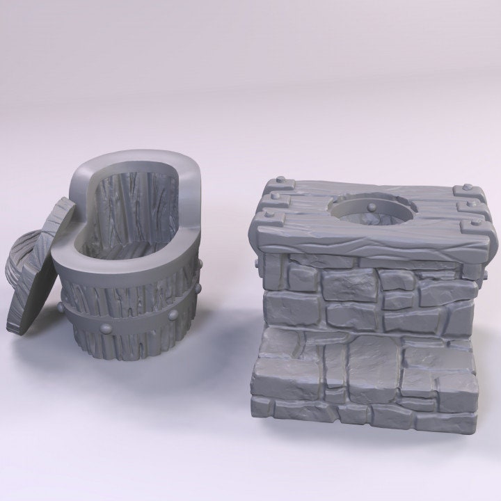 
Toilets and NPCs DnD Dungeons and Dragons 28mm/32mm Miniature Scatter Terrain Wargame RPGs Townsfolk NPCs Fun Miniature Scatter Terrain
