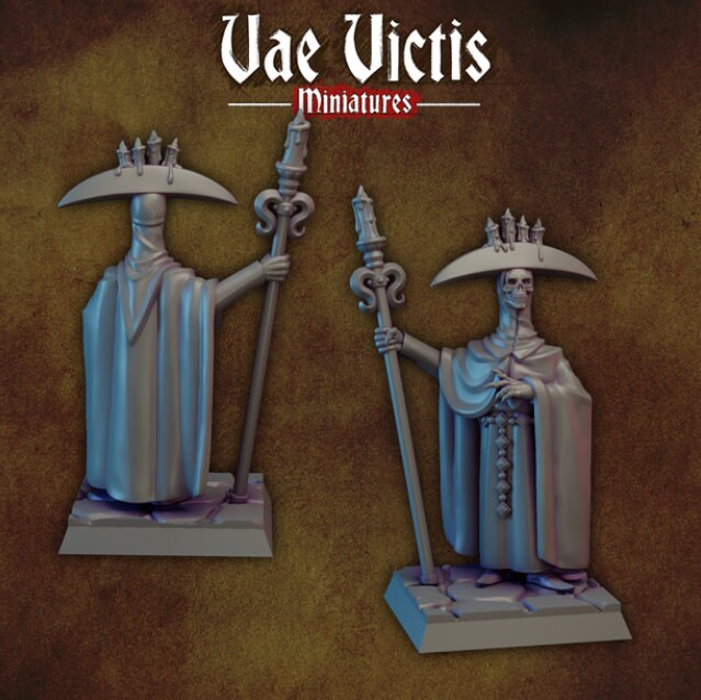 
Skull Knight Miniature DnD Dungeons and Dragons 28mm/32mm Skeleton Undead Figurine NPC