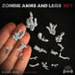 
18pc Zombie Arms & Legs - Basing Bits 28mm/32mm TTRPG Macabre Battlefield Basing Rising Zombie Body Parts Scenery Undead ScatterZbW