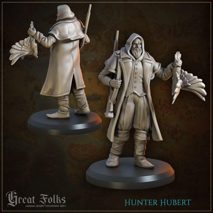 
2pc Hunters Townsfolk NPCs A Lucky Shot DnD Dungeons and Dragons 28mm/32mm TTRPG Fantasy Wargame Bird Prey Miniatures Miniature Villagers