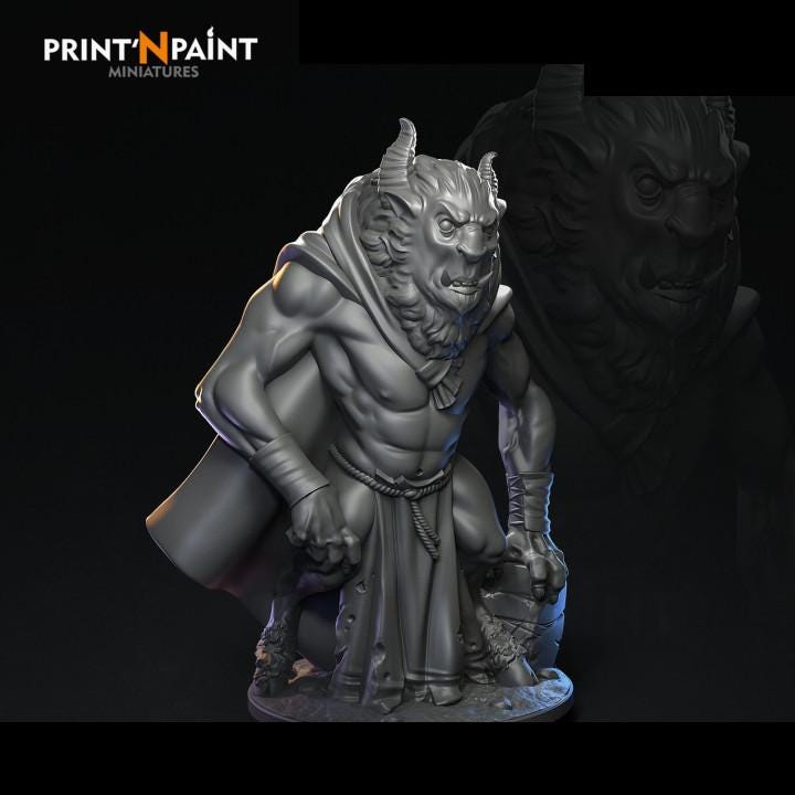 
Haunted Werebeast Miniature – Dungeons and Dragons RPG Tabletop Figure Pathfinder 5e –PnP