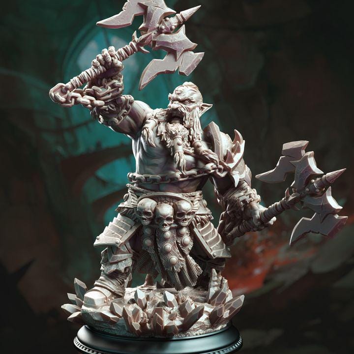 
Dark Dwarf Berserker Barbarian - Korthart the Hateful Heart