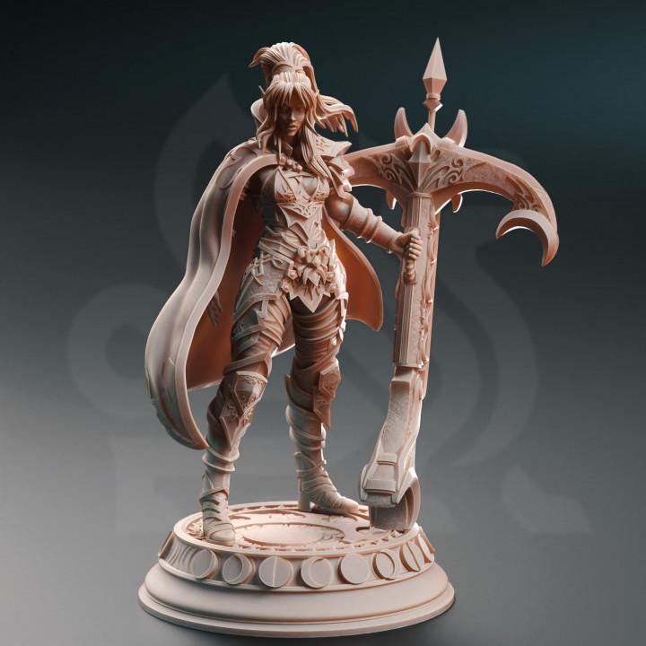 
Drow Moonlight Ranger Dungeons and Dragons 28mm/32mm/38mm Mini RPG Tabletop Miniature DnD Painting Pathfinder 5e DnD Exrin Nvata - DmS