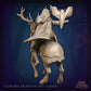 
Elindra Hearthsong Miniature for Dungeons and Dragons 28mm/32mm TTRPG Owl Female NPC and Christmas Deer Miniature Arctic Snow campaign - GG