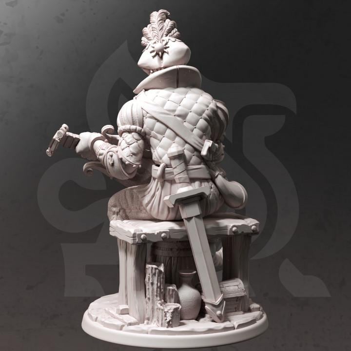 
Half Elf Townsfolk Bard Miniature Dungeons and Dragons 28mm/32mm/38mm Mini RPG Tabletop Miniature Painting Pathfinder 5e DnD Brekken - DmS