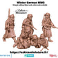 
5pc Winter German MMG Teams WW2 – 15mm 20mm 28mm 32mm 1 35 Scale – Axis Heavy Weapons Unit – Eskice Miniature