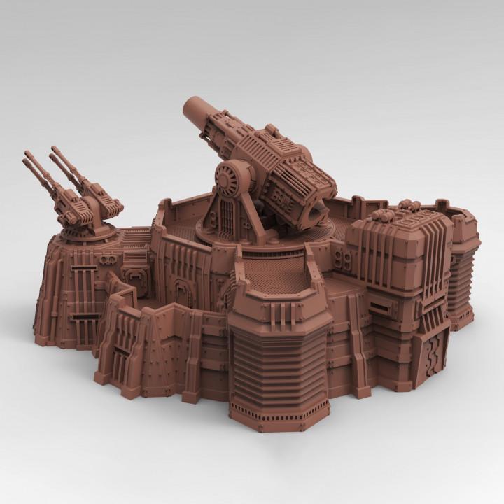
Planetary Defense Cannon | 3D Printed Sci-Fi Terrain for Wargaming, TTRPGs, Tabletop Display, Tesseract Tomb