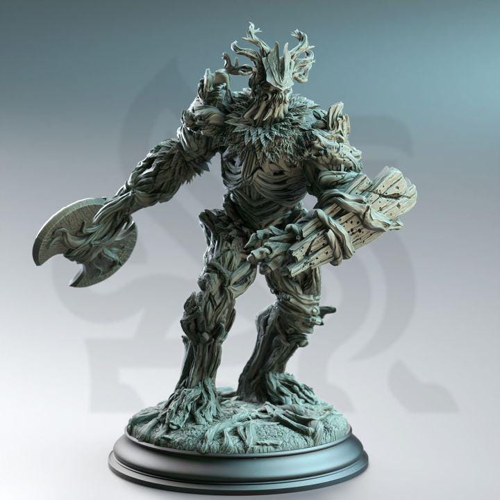 
Treant of Hatred Dungeons and Dragons 28mm/32mm/38mm Mini RPG Tabletop Miniature DnD Painting Pathfinder 5e DnD Trostaka the Vengeful - DmS
