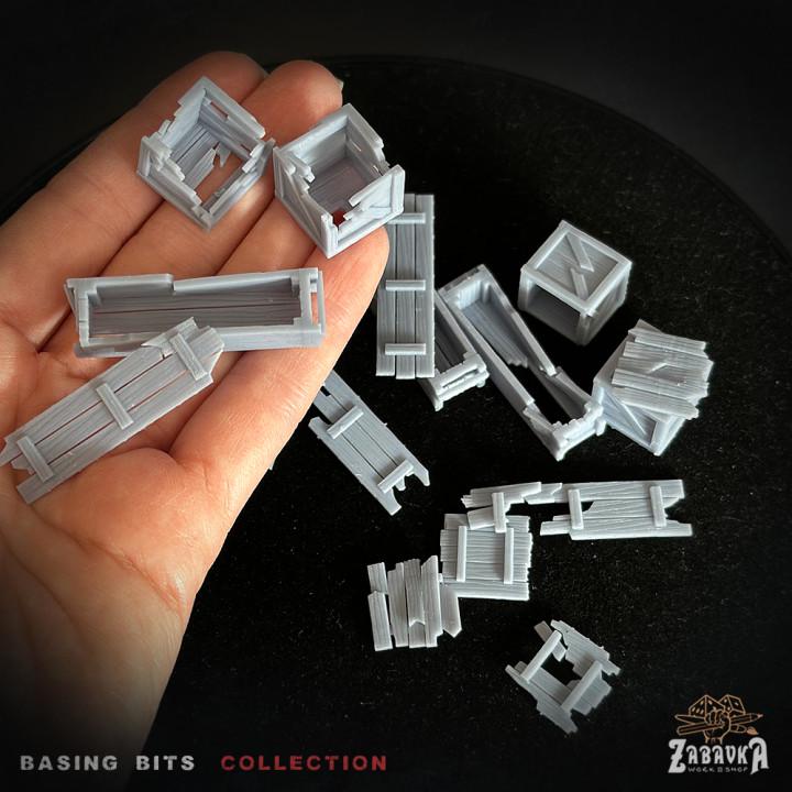 
16pc Small Wooden Boxes - Basing Bits 28mm/32mm Fantasy Wargaming TTRPG Basing Materials Rustic Storage Miniatures Warehouse ScatterZbW