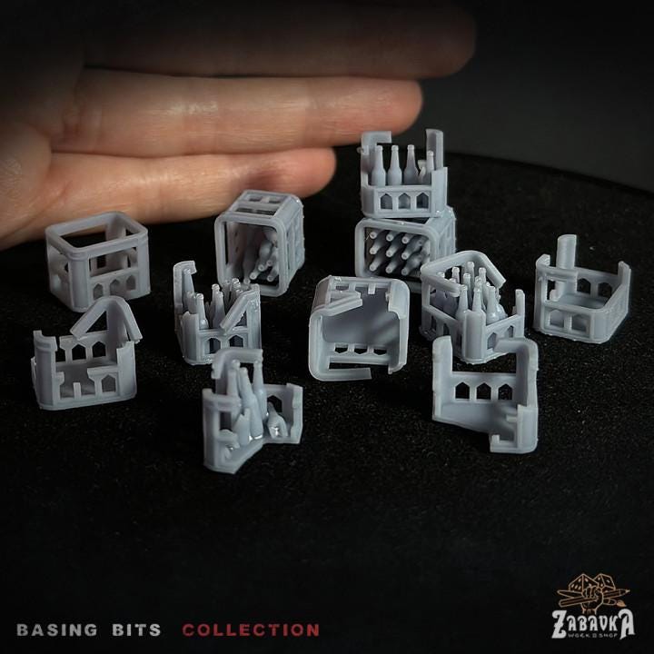 
11pc Plastic beer crates Basing Bits 28mm/32mm Scale Post-Apocalyptic Fantasy Terrain Wargaming Basing Materials Dystopian Tavern SceneryZbW