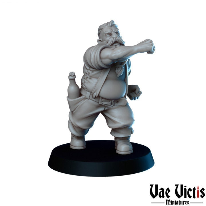 
6pc Bar Brawl miniatures for DnD Dungeons and Dragons Bar Fight 28mm/32mm Modular Miniatures Fantasy TTRPG Wargame and Dioramas