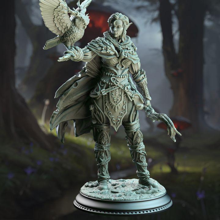 
Elf Feywalker Ranger Dungeons and Dragons 28mm/32mm/38mm Mini RPG Tabletop Miniature DnD Painting Pathfinder 5e DnD Jesmira - DmS