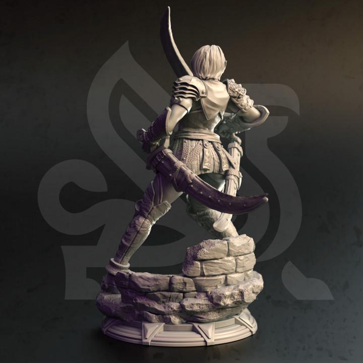 
Female Elf Fighter Dungeons and Dragons 28mm/32mm/38mm Mini RPG Tabletop Miniature DnD Painting Pathfinder 5e Elf Warrior DnD Scarlett - DmS