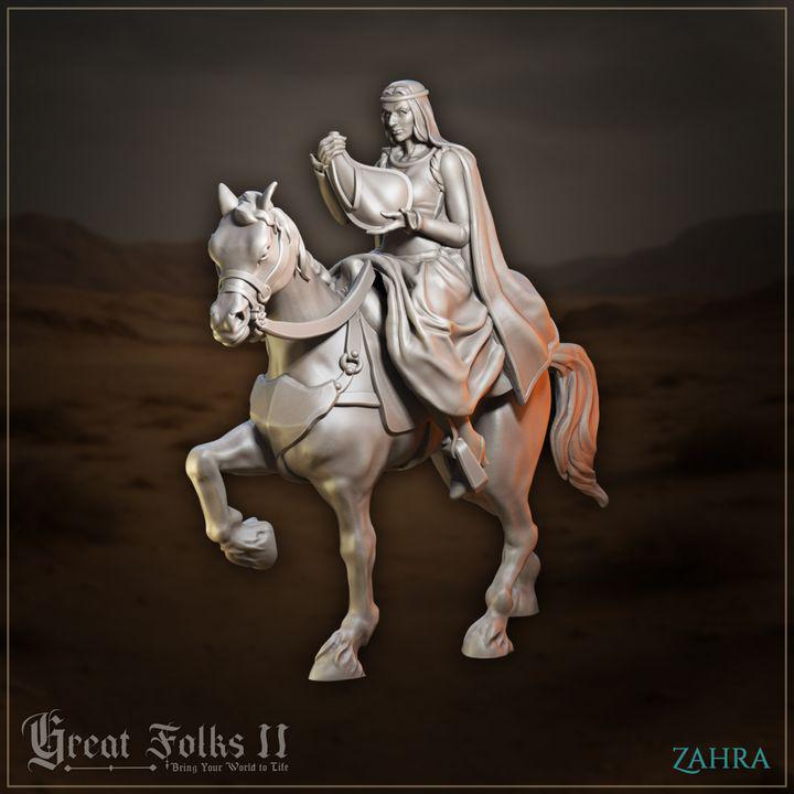
4pc Sand Nomads V3 NPCs for Dungeons and Dragons 28mm/32mm TTRPG Diorama Miniature RPG Townsfolk Figurines Horse Miniatures Desert NPCs - GG