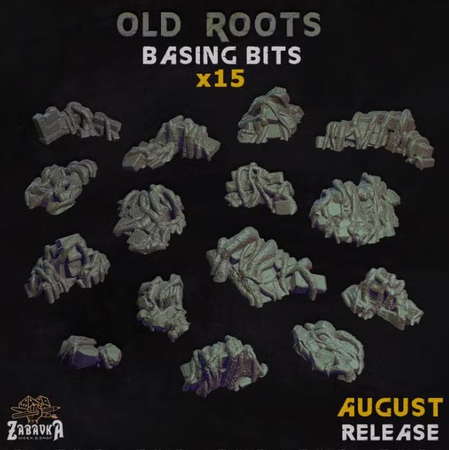 
15pc Old Roots Gothic Fallen Tree Basing Bits DnD Dungeons and Dragons 28mm/32mm Terrain Pipe Miniatures Fantasy TTRPG Wargame Terrain