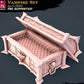 
Vampire Coffin Miniature DnD Dungeons and Dragons 28mm/32mm Scatter Scenery TTRPG Fantasy Roleplaying game Haunted House Graveyard Scenery