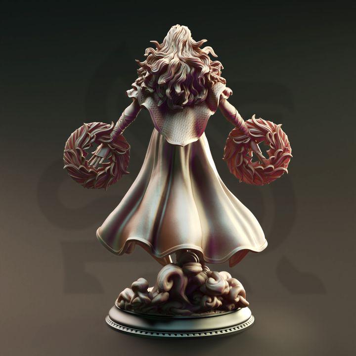
Half Elf Dark Sorceress DnD Dungeons and Dragons 28mm/32mm TTRPG Fantasy Miniature DnD 5e Pathfinder Tyria Ravensong Female Spellcaster