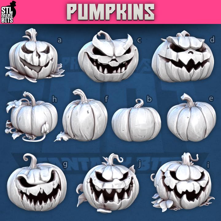 
Pumpkin Miniature(s) for Dungeons and Dragons 28mm/32mm Basing Bits DnD Scatter Terrain Scenery D&D TTRPG Mini Basing Material - STL