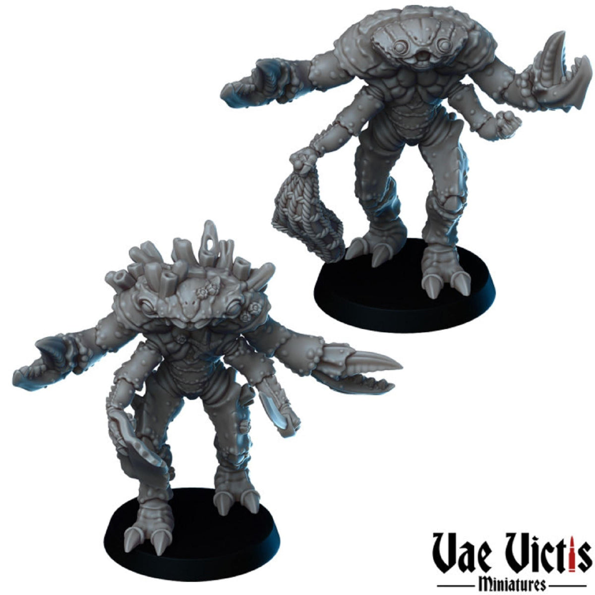 
Crab Folks DND Miniature Set Dungeons and Dragons D&D DnD Monsters Crabfolk Miniatures Pathfinder Fantasy Wargaming Miniatures