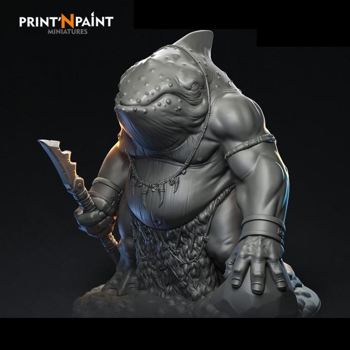 
Giant Whale Ogre Miniature – Dungeons and Dragons RPG Tabletop Figure Pathfinder 5e –PnP