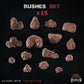 
15pc Bushes - Basing Bits (Plants) 28mm/32mm Fantasy Forest Thickets Basing Materials Botanical Garden Scatter Woodland Scenery ElementsZbW