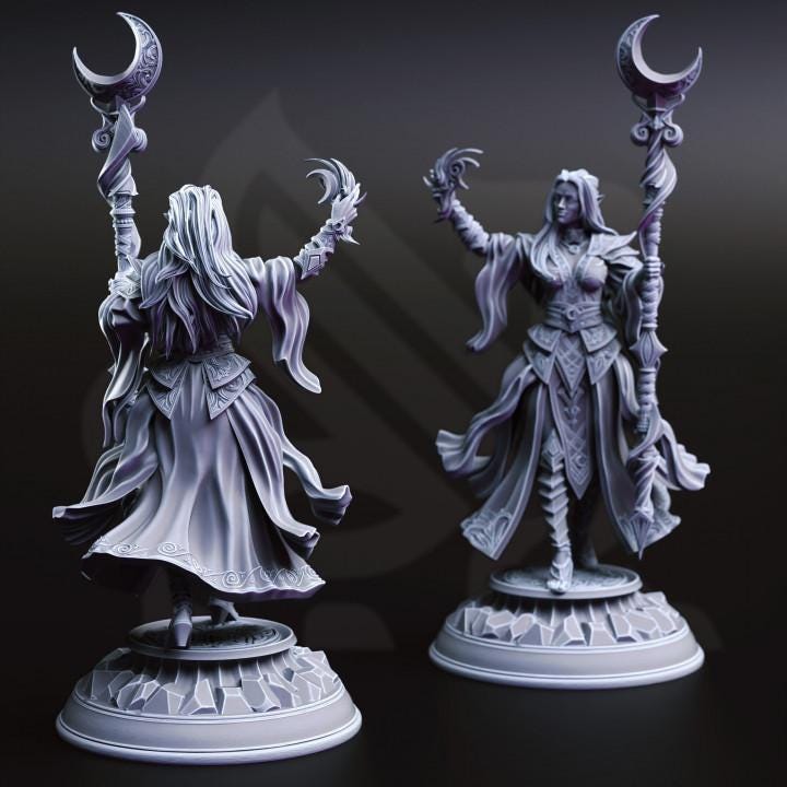
Female Sorcerer Miniature Moon Goddess