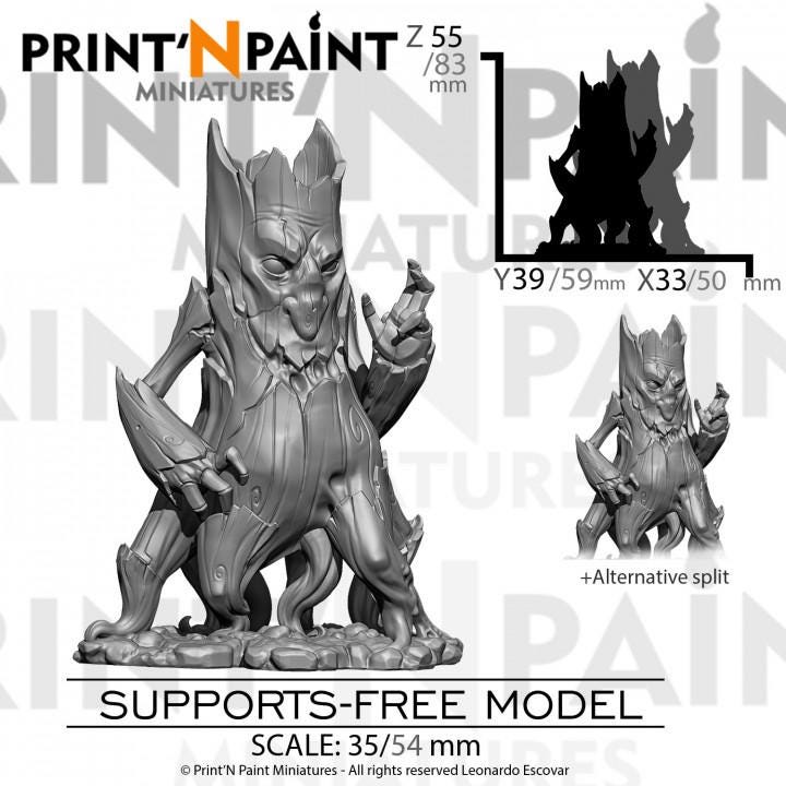 
Corrupted Ent Miniature – Dungeons and Dragons RPG Tabletop Figure Pathfinder 5e –PnP