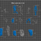 
22pc Dead Skeletons Miniature Basing Bits DnD Dungeons 28mm/32mm TTRPG Fantasy Wargame Bone Skeletons Basing Elements Graveyard SceneryZbW