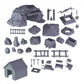 
Medieval Mine DnD Dungeons and Dragons 28mm/32mm Underground Scatter Terrain D&D Pathfinder Mine Scatter Rocks Mining Cart Ladder and more