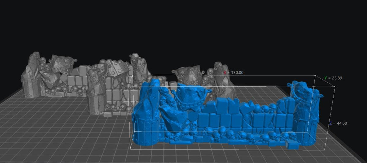 
Temple of Skulls Barricades DnD Dungeons and Dragons 28mm/32mm Scatter Terrain TTRPG Fantasy Tabletop Terrain Barricade Brick wall Skull s