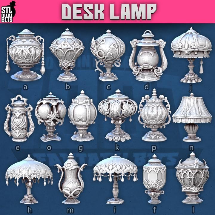 
Desk Lamp Miniature(s) for Dungeons and
