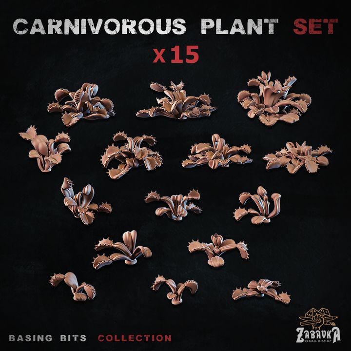
15pc Carnivorous Plant Basing Bits (Plants) 28mm/32mm Scale Scatter Terrain Basing Materials Sub-Tropical Jungle Flora Scenery ElementsZbW