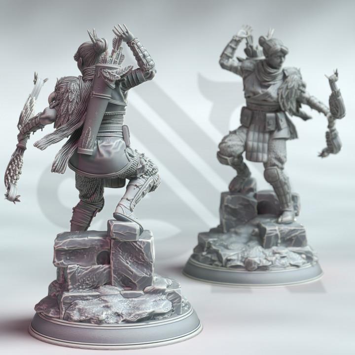
Unmasked Samurai of the Falcon DnD Dungeons and Dragons 28mm/32mm Fantasy RPG Female  NPC Bow Ranger 5e DnD